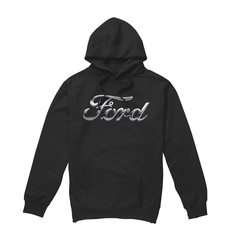 Black - Ford - Ford Chrome Ford Logo Hoodie Black - 4