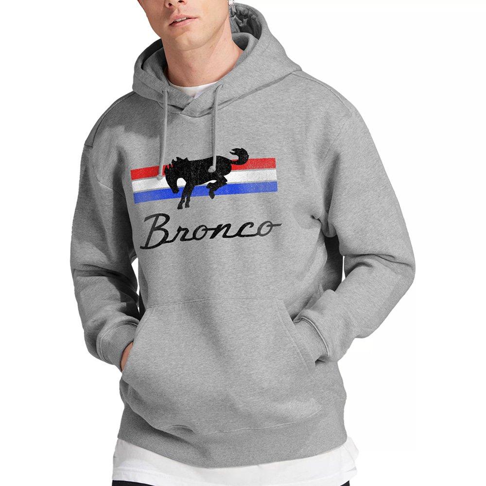 Light Grey - Ford - Ford Bronco Bronco Stripes Hoodie Athletic Heathe - 1