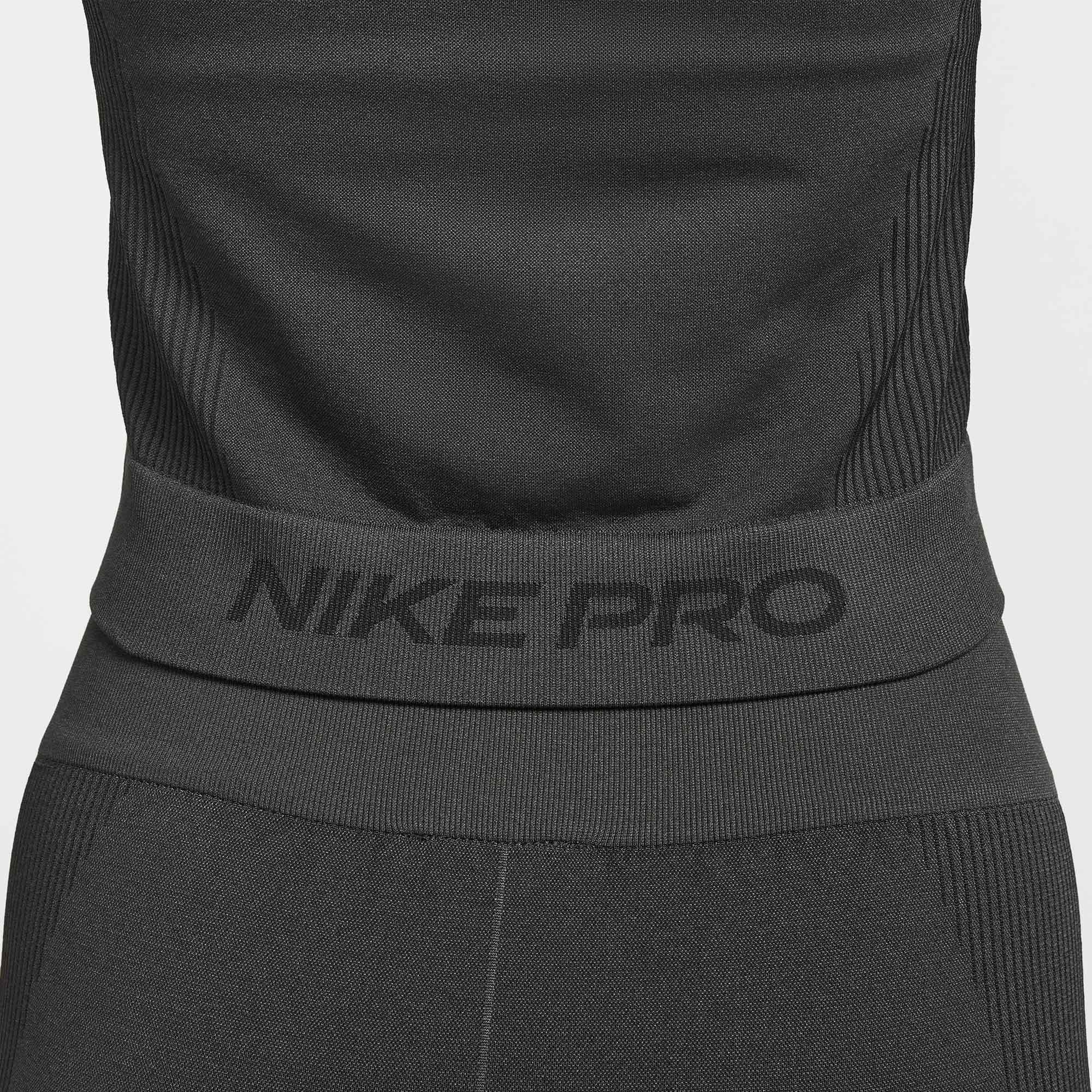 Dk Smoke Grey - Nike - Women's Seamless Short Sleeve Performance Gym Top - 4