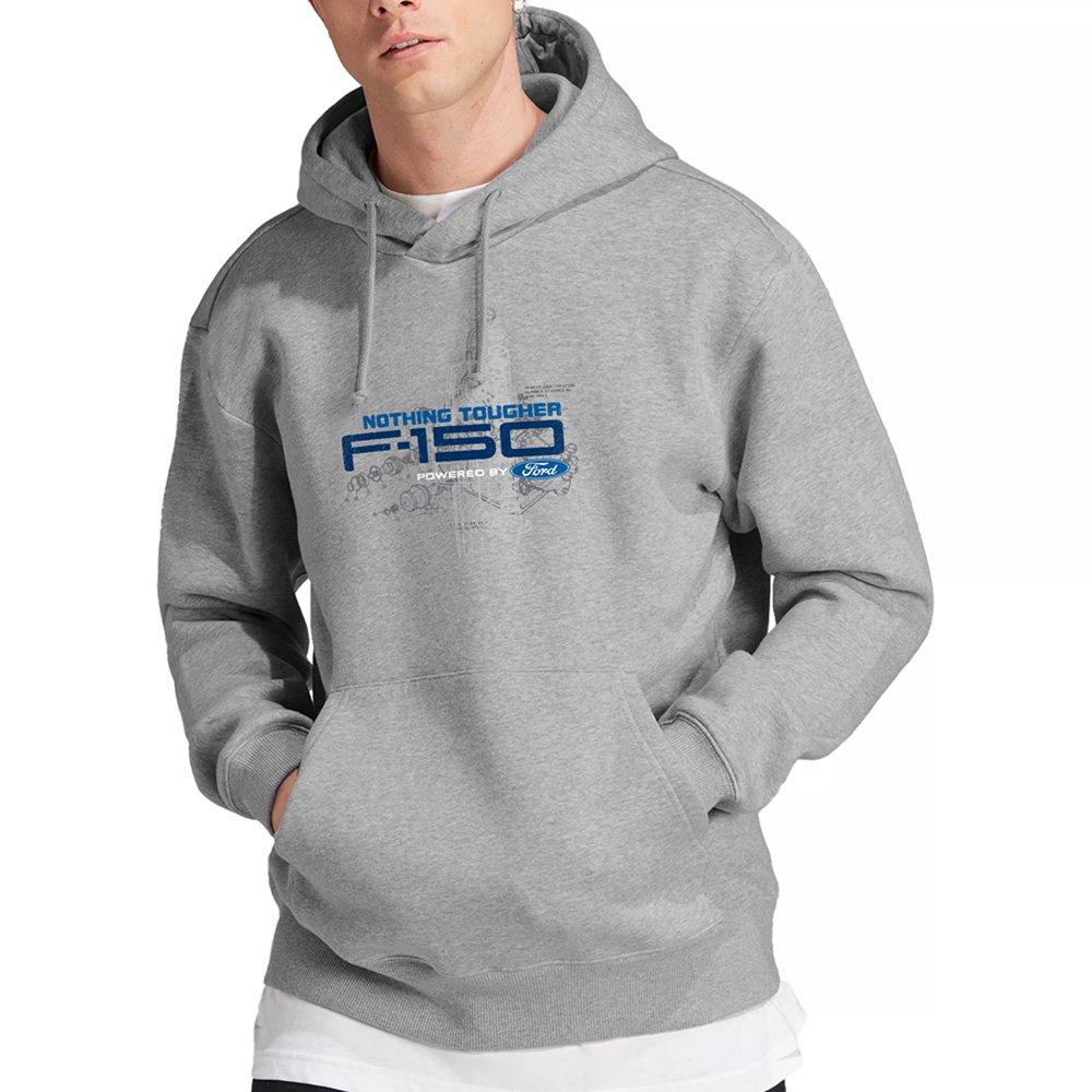 Light Grey - Ford - Ford Trucks Engine Schematic Hoodie Athletic Heat - 1