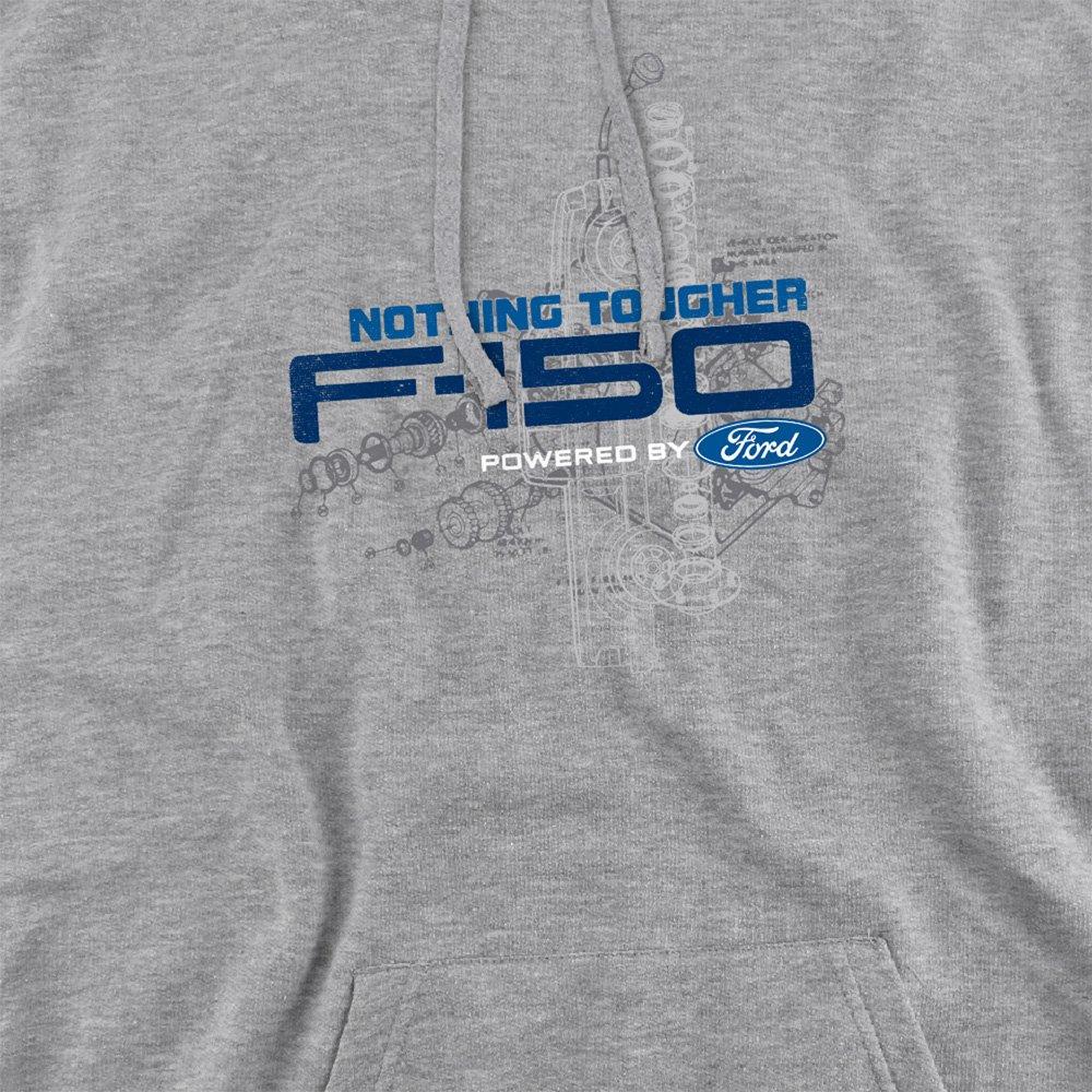 Light Grey - Ford - Ford Trucks Engine Schematic Hoodie Athletic Heat - 2