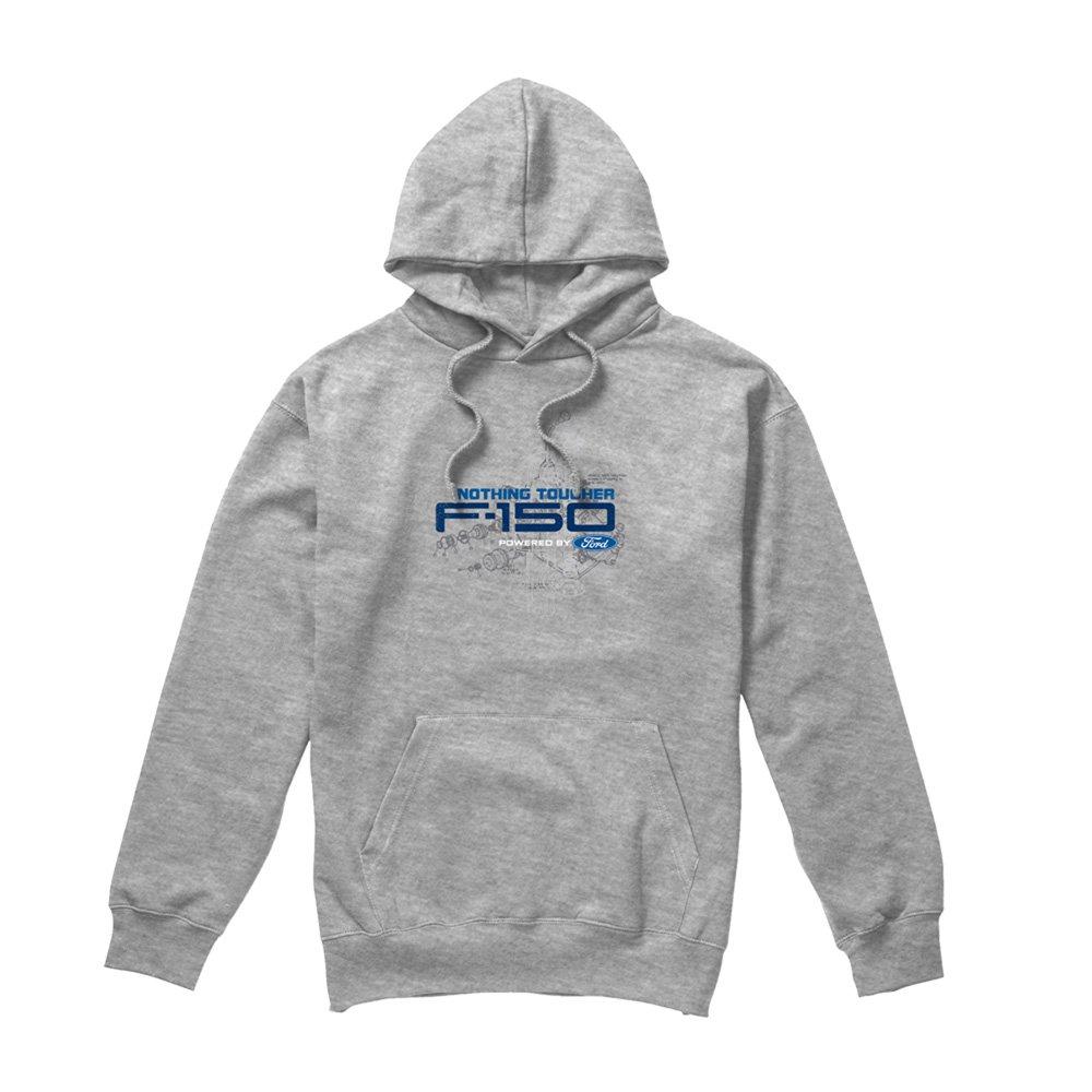 Light Grey - Ford - Ford Trucks Engine Schematic Hoodie Athletic Heat - 4
