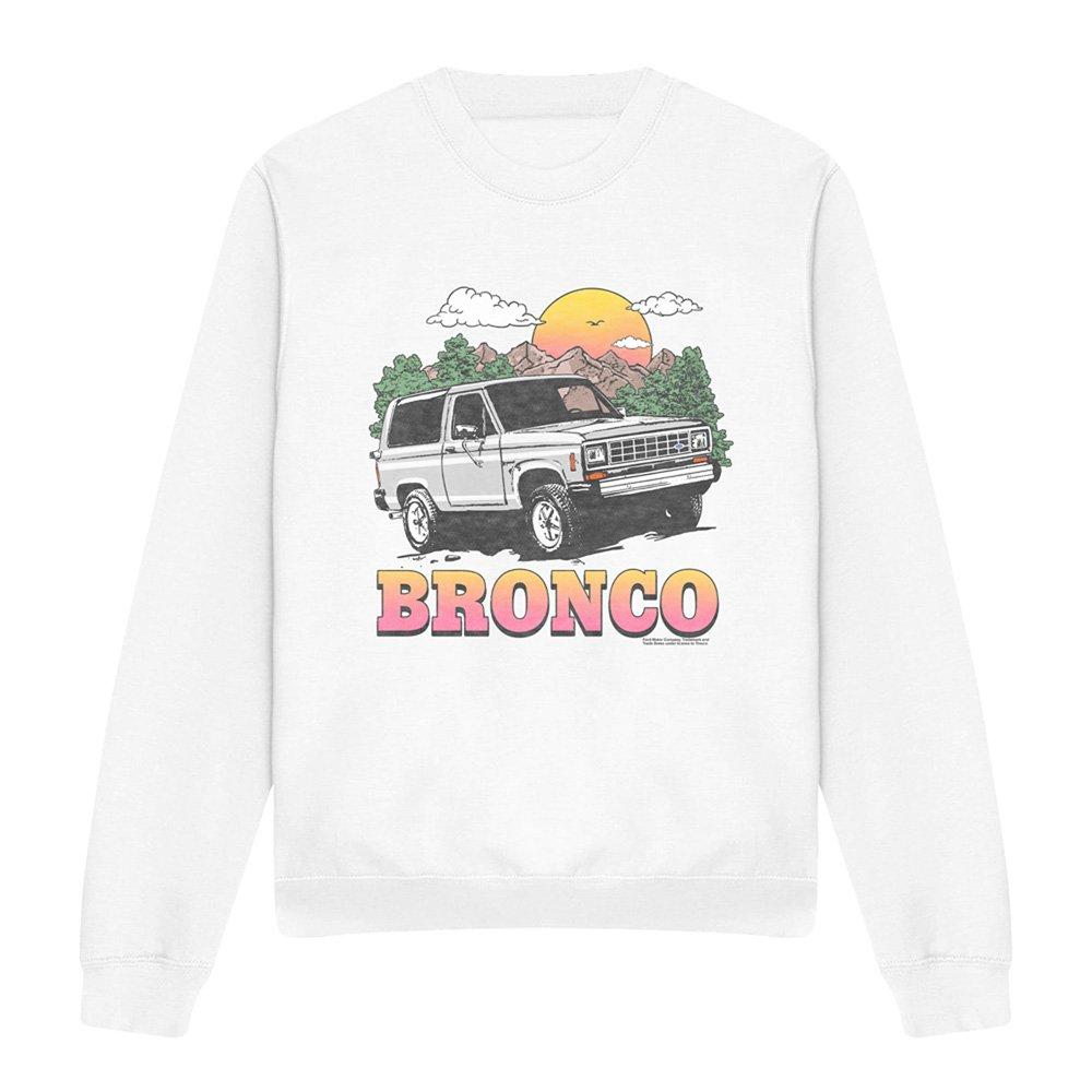 White - Ford - Ford Bronco In The Mountains Sweatshirt White - 4