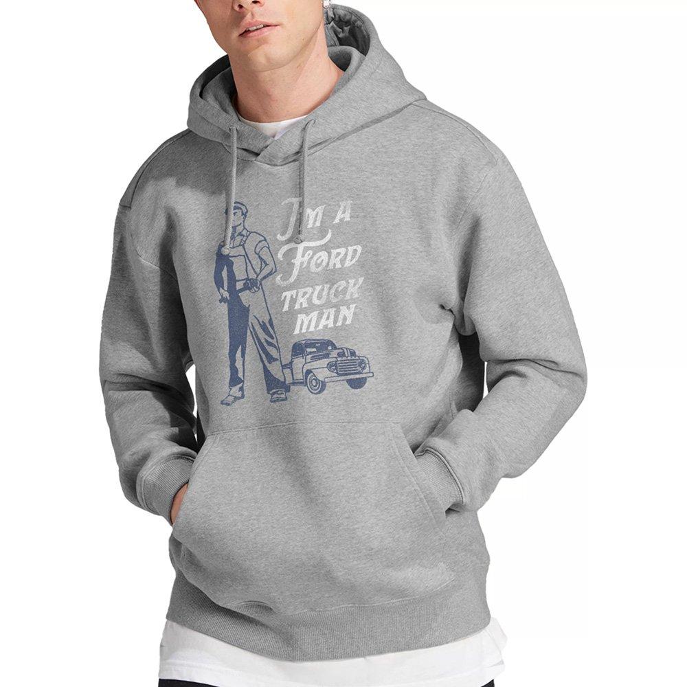 Light Grey - Ford - Ford Truck Man Classic Hoodie Athletic Heather - 1