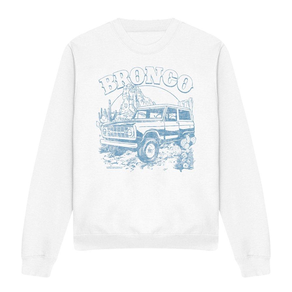 White - Ford - Ford Bronco Desert Blue Mono Sweatshirt White - 4