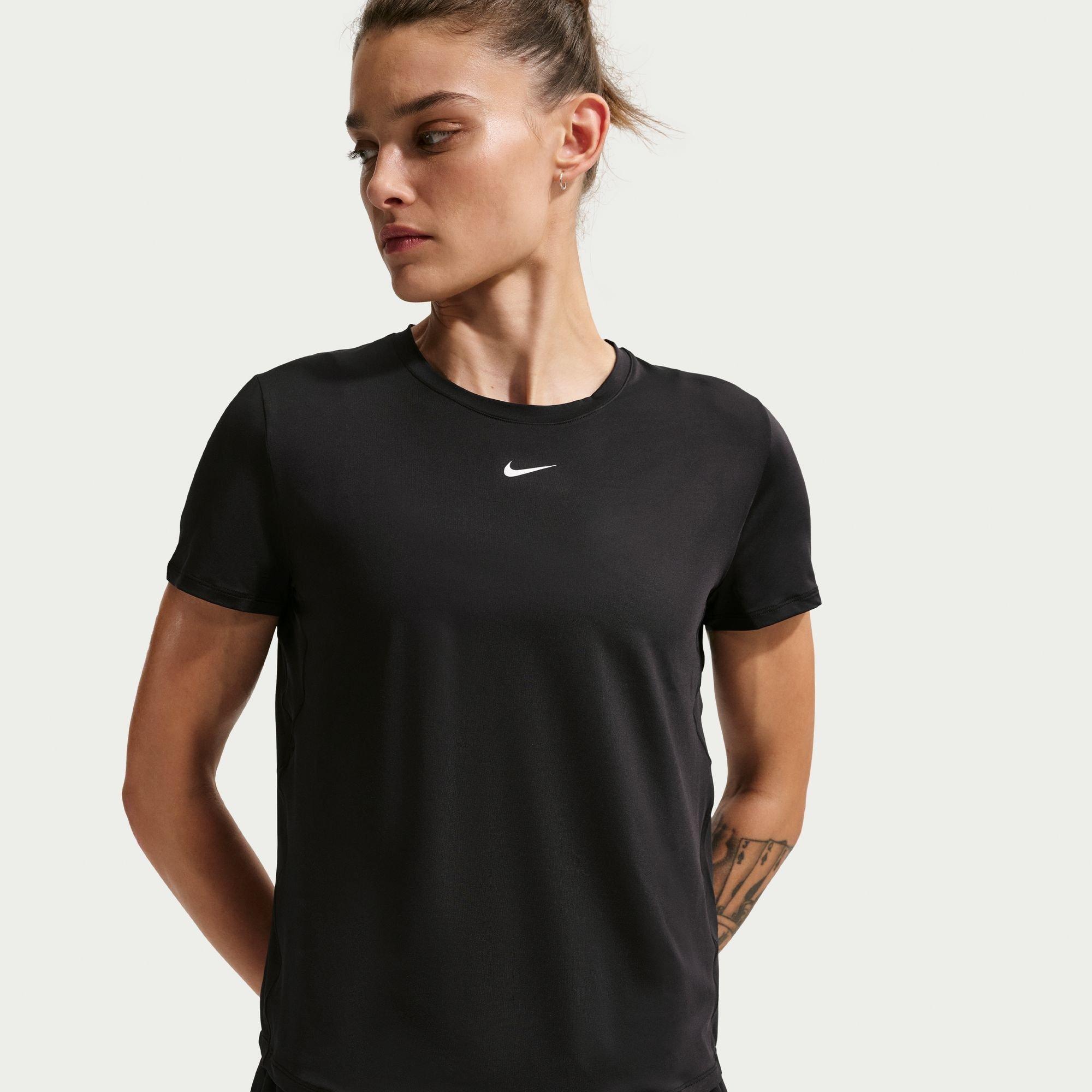 Black - Nike - Dri-FIT One Women's Standard Fit Short-Sleeve Top - 1