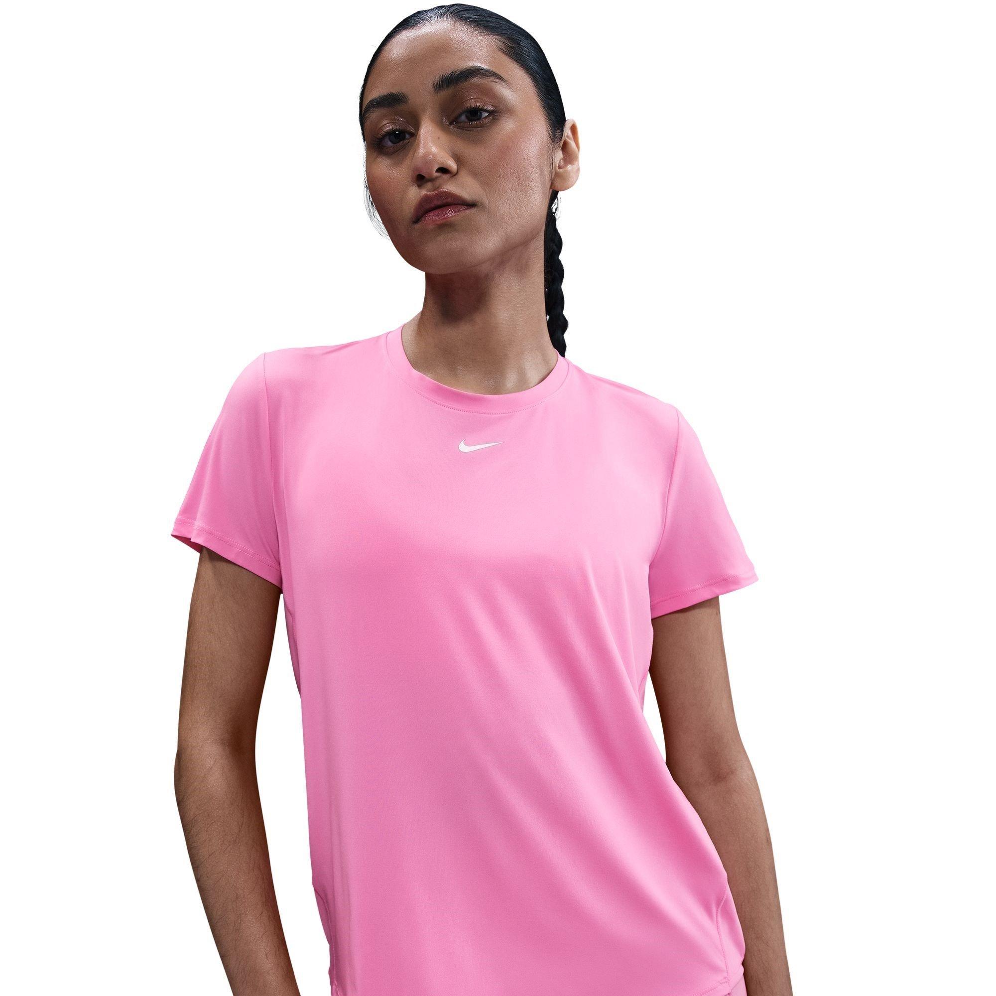 Nike Women's Dri-Fit One Standard Fit Short-Sleeve Top - Playful Pink - 16 (XL)