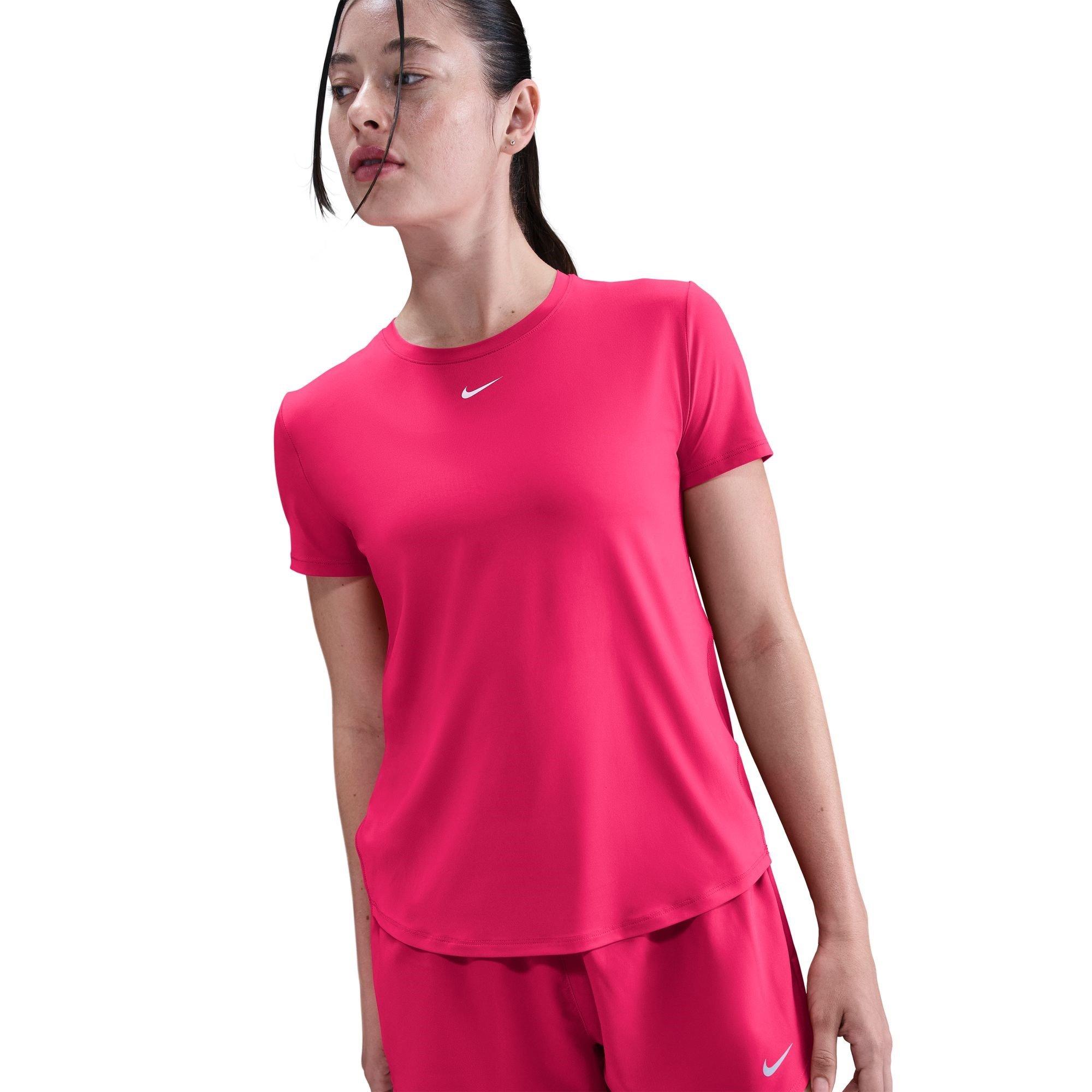 Nike Women's Dri-Fit One Standard Fit Short-Sleeve Top - Rush Pink - 16 (XL)