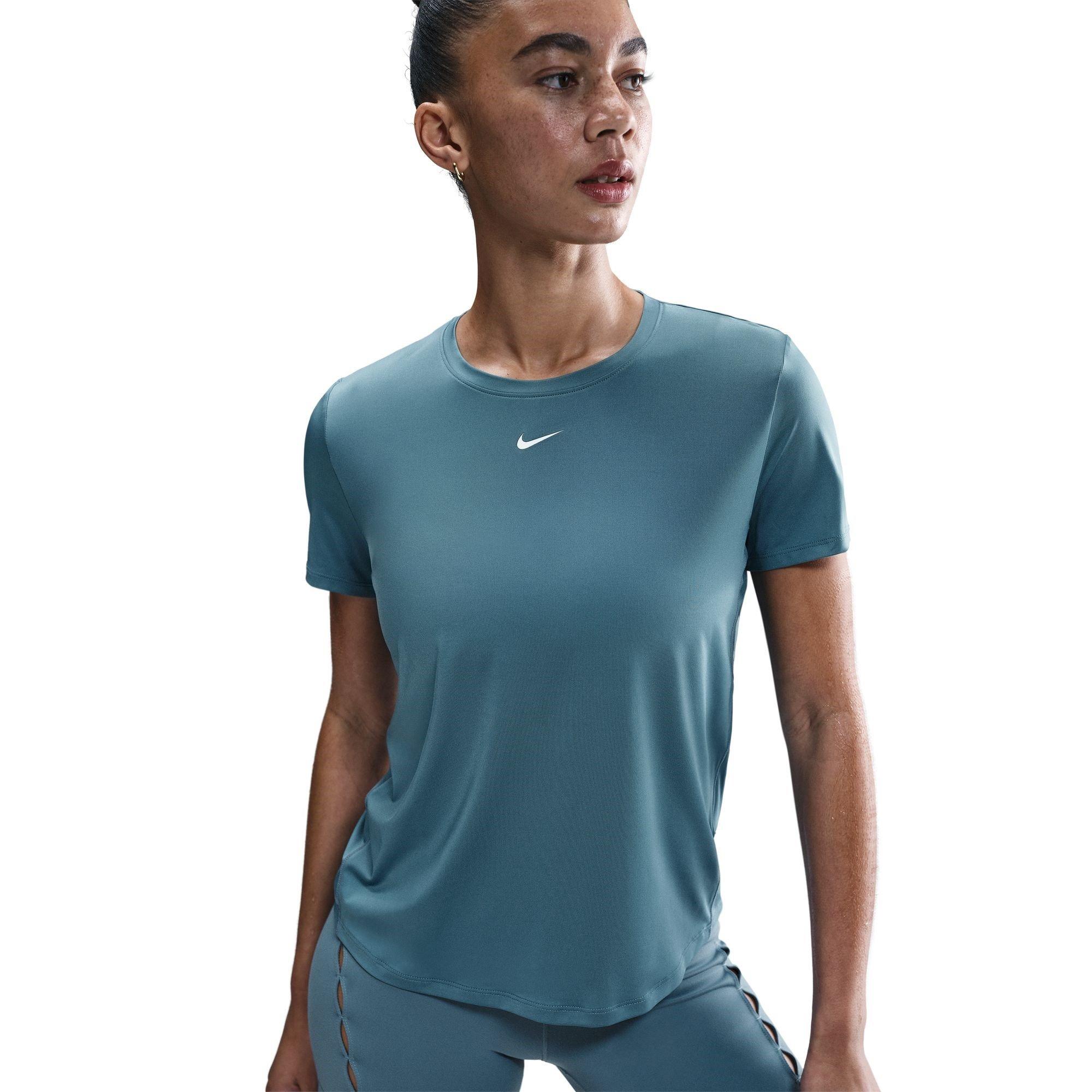 Nike Women's Dri-Fit One Standard Fit Short-Sleeve Top - Smokey Blue - 8 (XS)