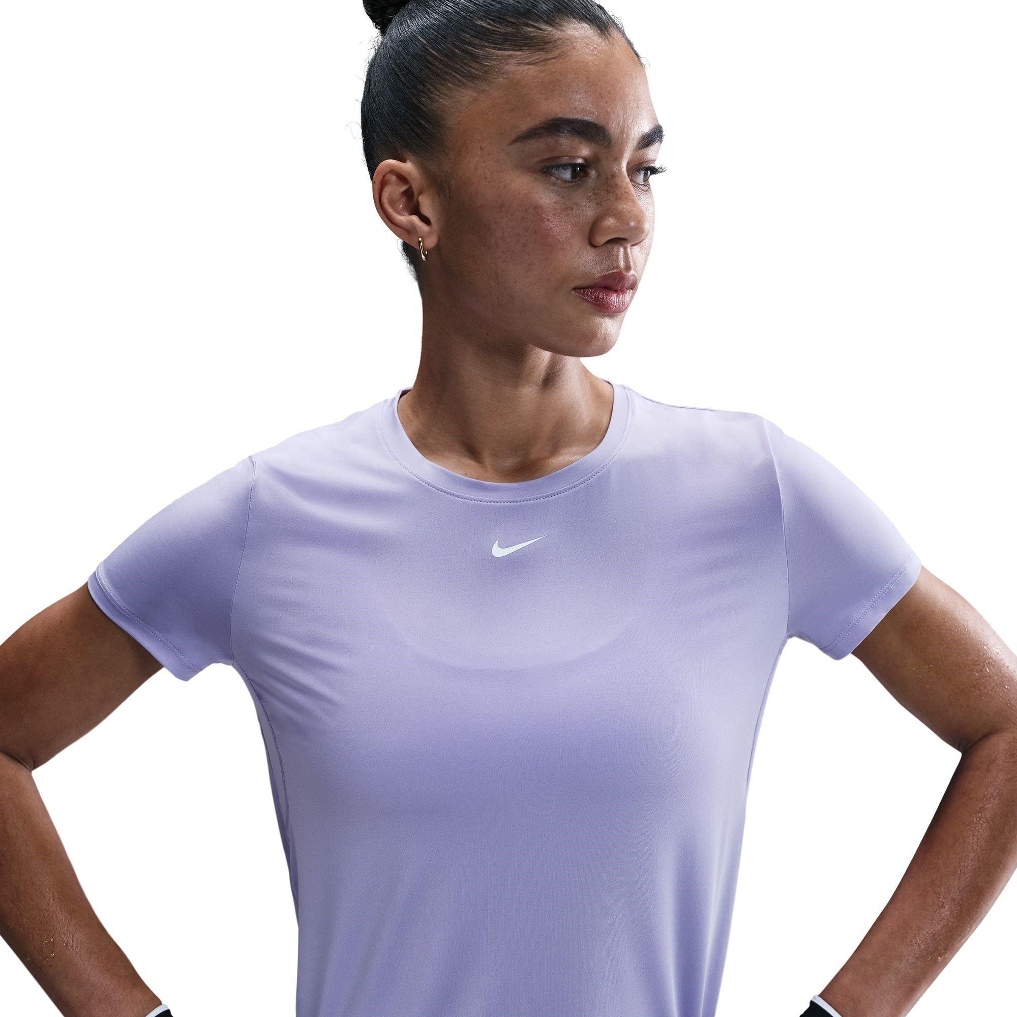 Nike Women's Dri-Fit One Standard Fit Short-Sleeve Top - Lilac - 8 (XS)