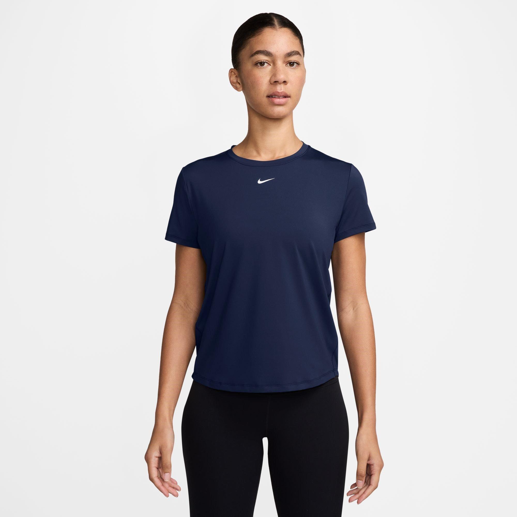 Nike Women's Dri-Fit One Standard Fit Short-Sleeve Top - Midnight Navy - 8 (XS)