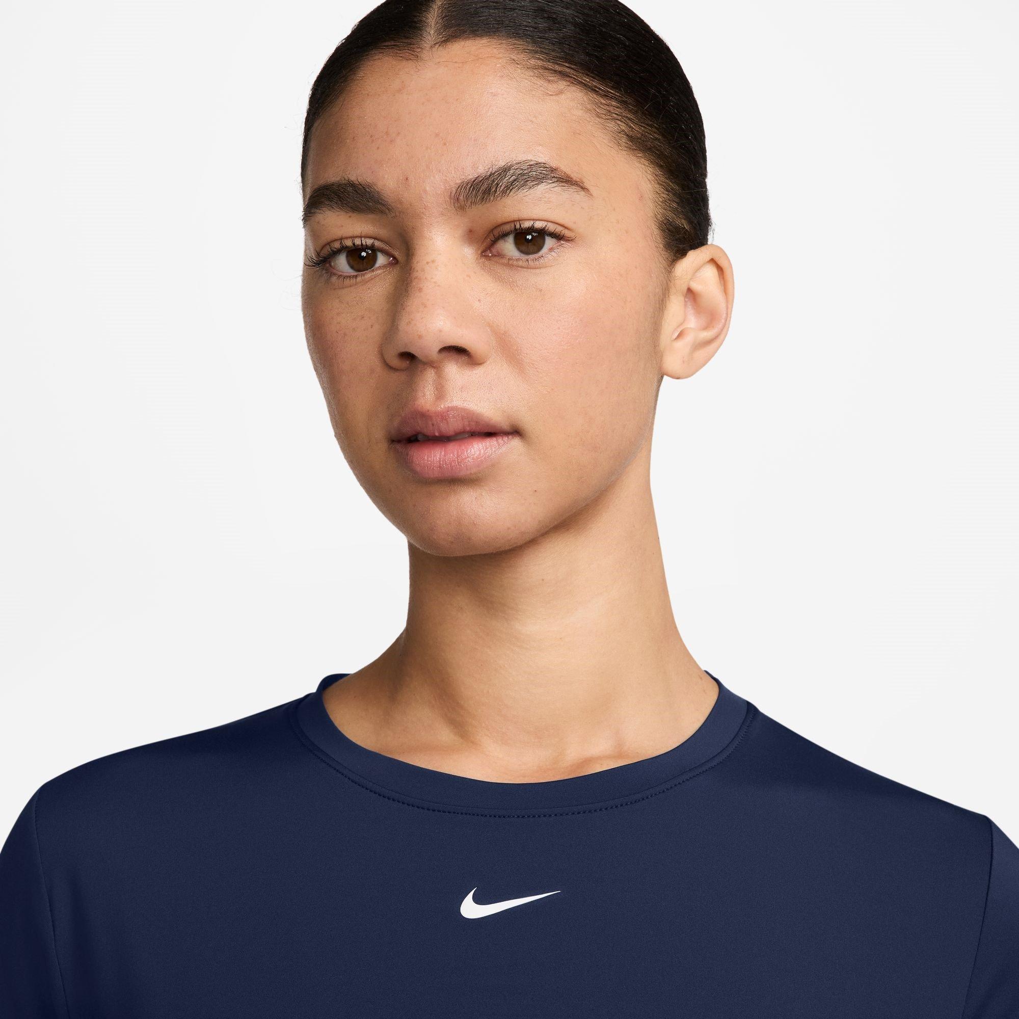 Bleu marine nuit - Nike - Dri-FIT One Women's Standard Fit Short-Sleeve Top - 3