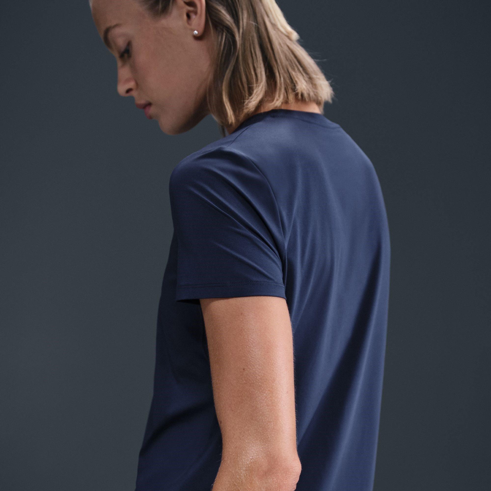 Bleu marine nuit - Nike - Dri-FIT One Women's Standard Fit Short-Sleeve Top - 5