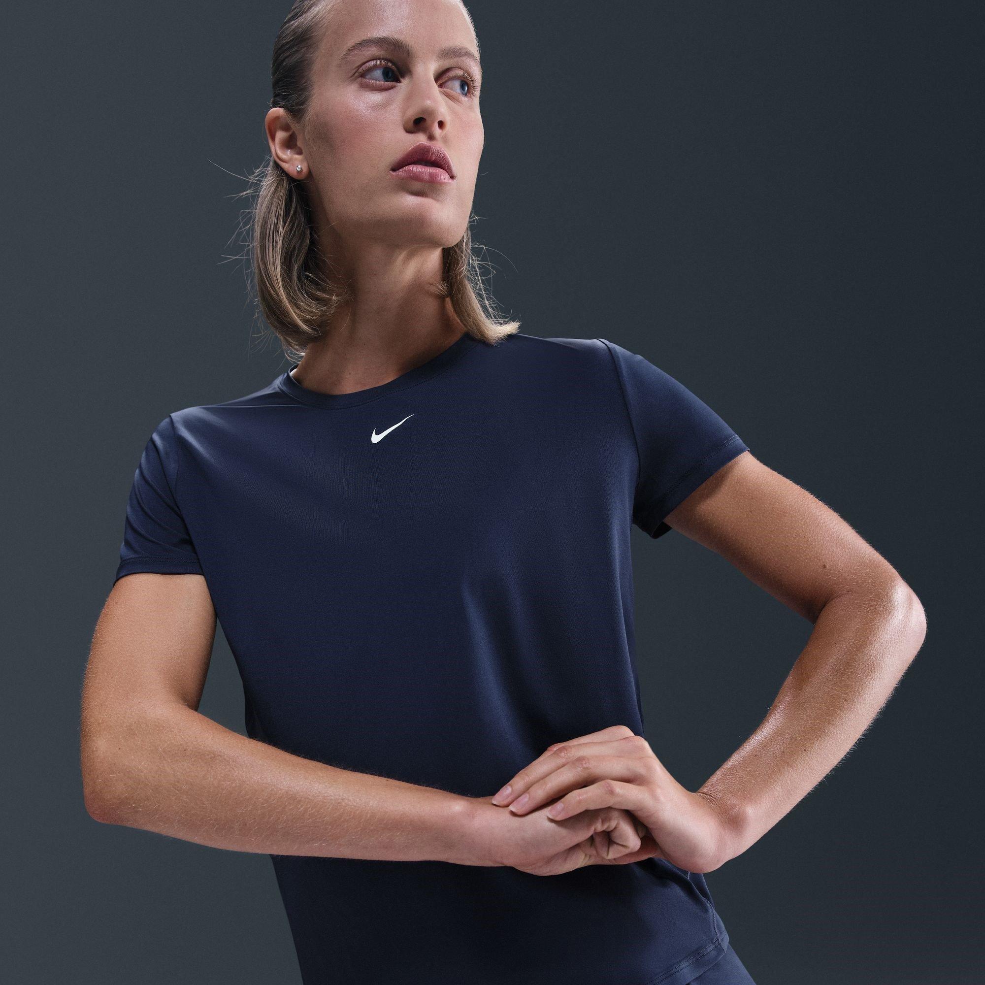 Bleu marine nuit - Nike - Dri-FIT One Women's Standard Fit Short-Sleeve Top - 6