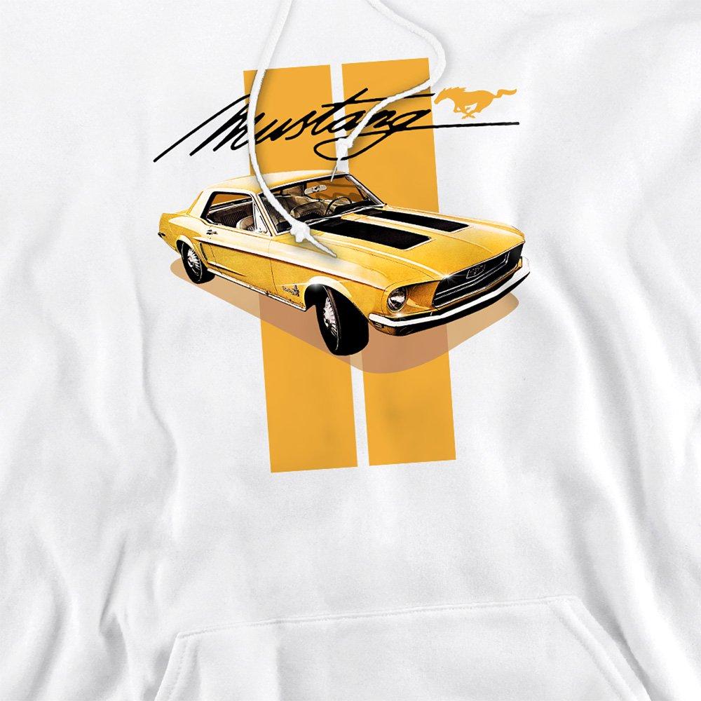White - Ford - Ford Mustang Stang Stripes Hoodie White - 2