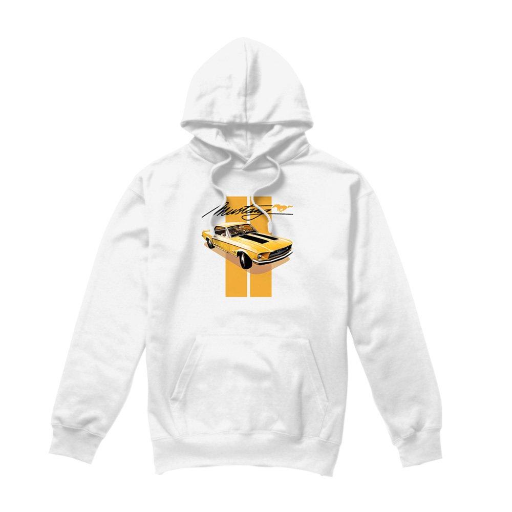 White - Ford - Ford Mustang Stang Stripes Hoodie White - 4
