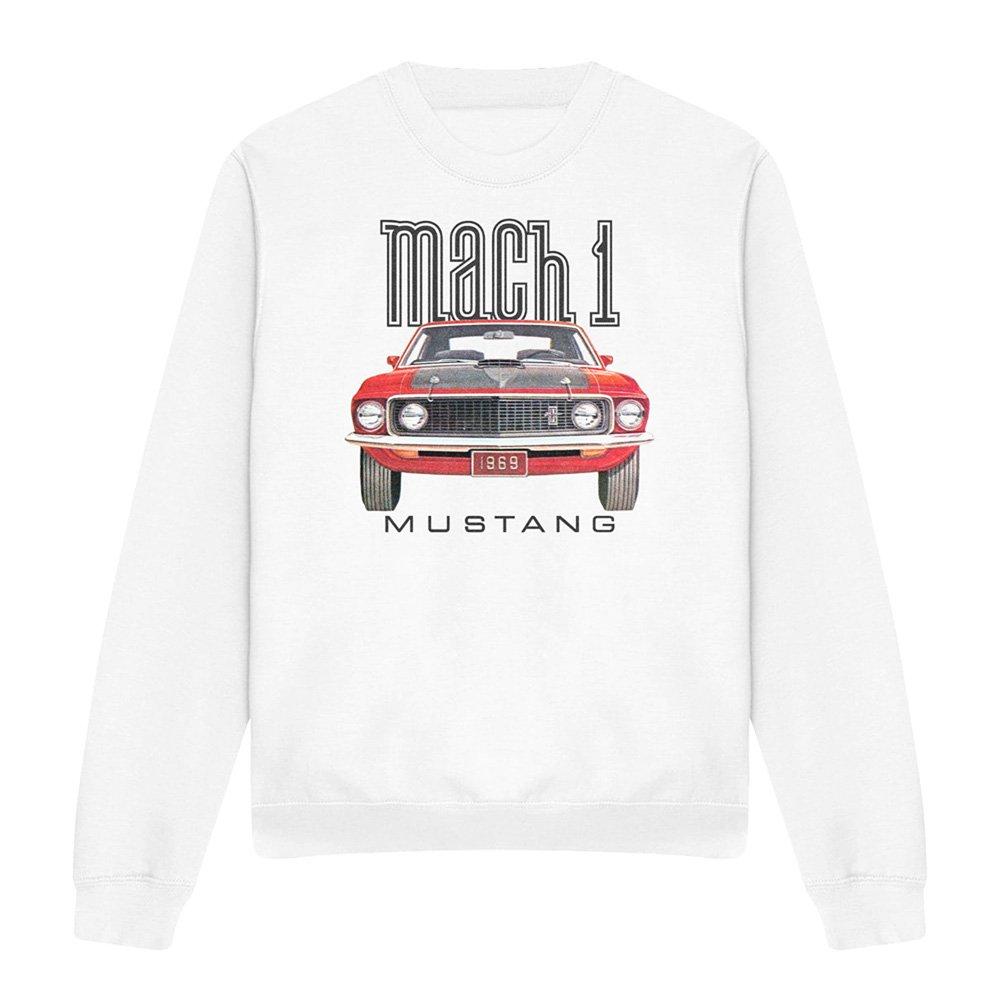 White - Ford - Ford Mustang 69 Mach 1 Sweatshirt White - 4