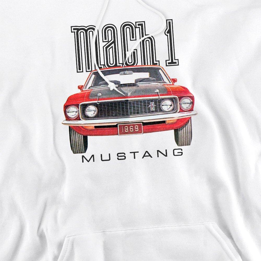 White - Ford - Ford Mustang 69 Mach 1 Hoodie White - 2