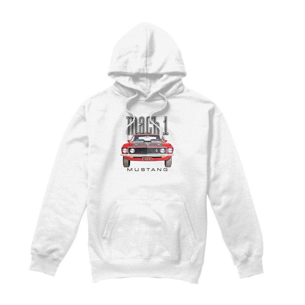 White - Ford - Ford Mustang 69 Mach 1 Hoodie White - 4
