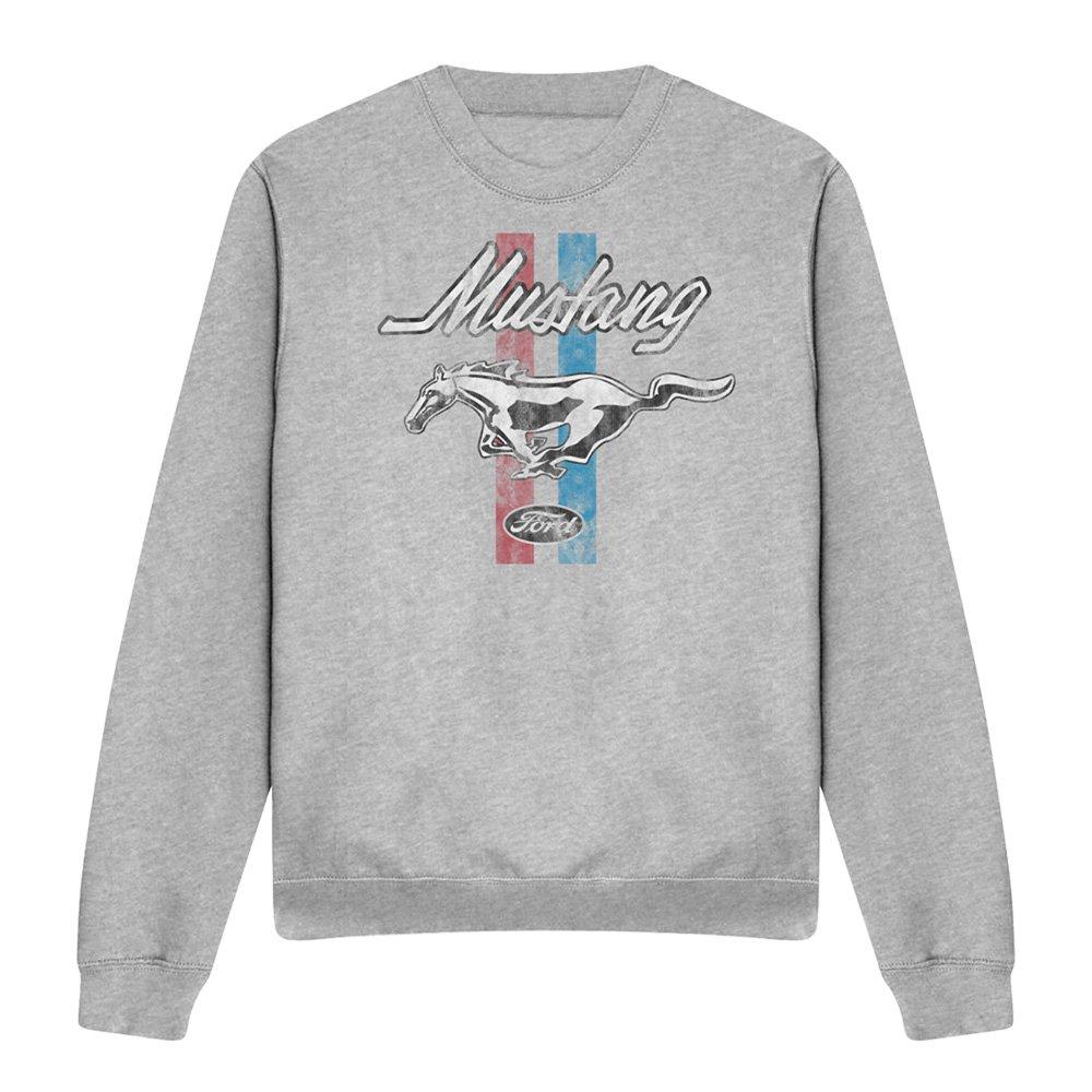 Light Grey - Ford - Ford Mustang Stripes Sweatshirt Athletic Heather - 4