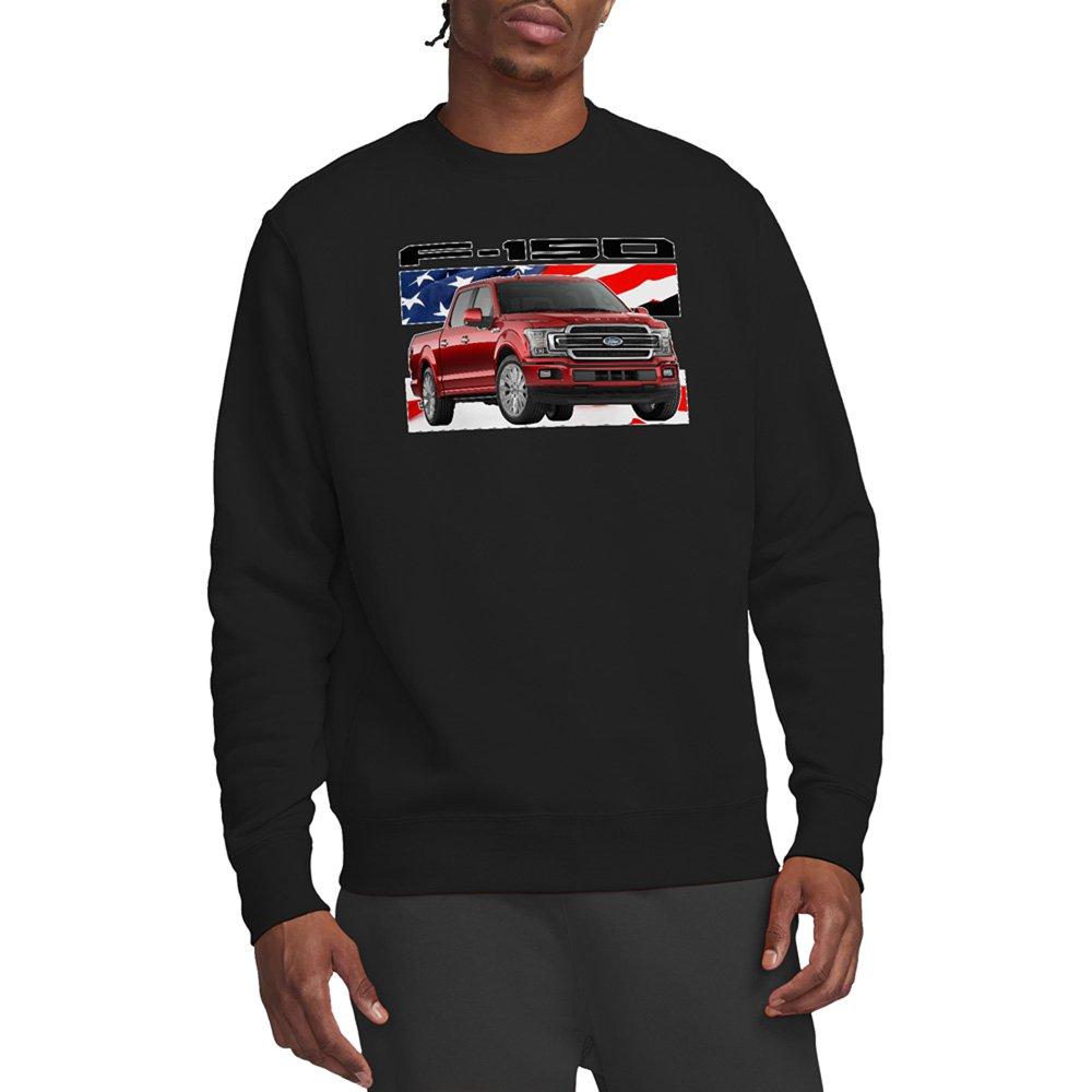 Black - Ford - Ford Trucks F 150 Flag Sweatshirt Black - 1