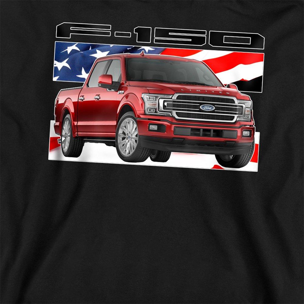Black - Ford - Ford Trucks F 150 Flag Sweatshirt Black - 2