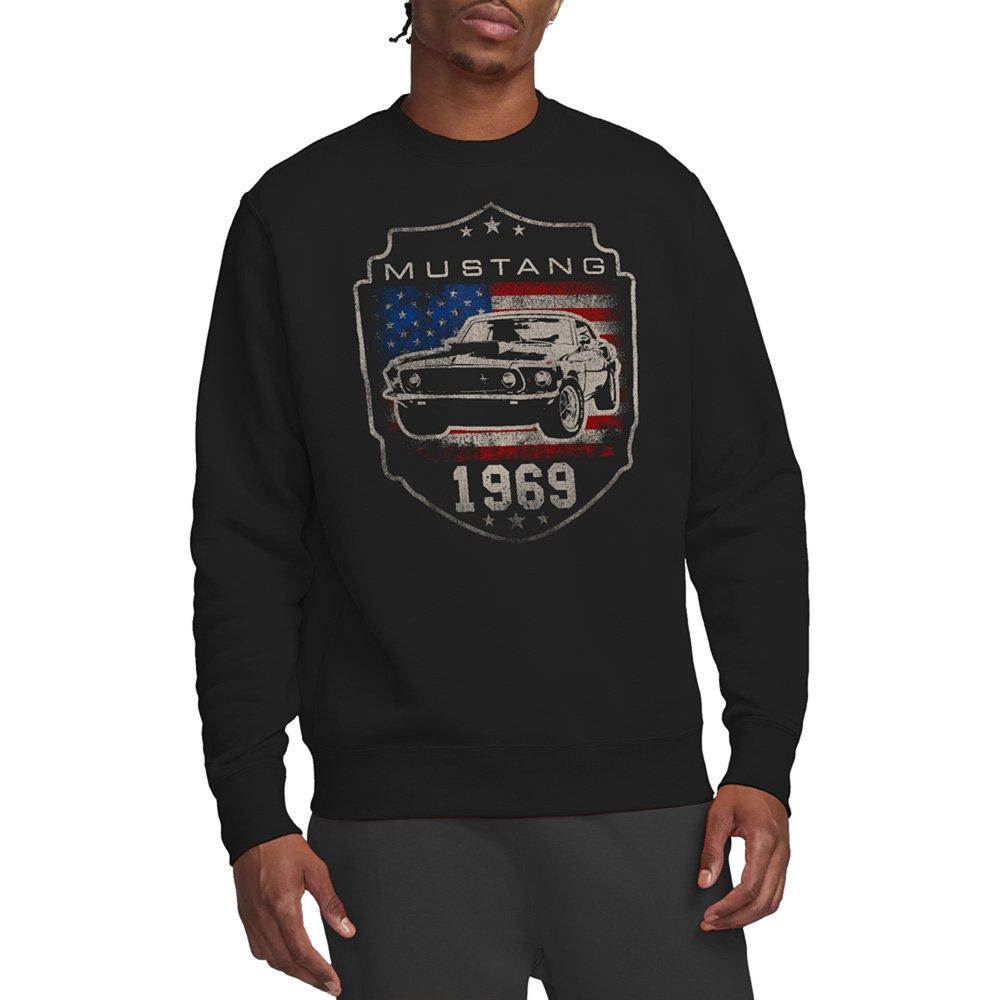 Black - Ford - Ford Mustang 1969 Flag Sweatshirt Black - 1