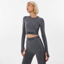 Everlast Seamless Long Sleeve Crop Top Womens