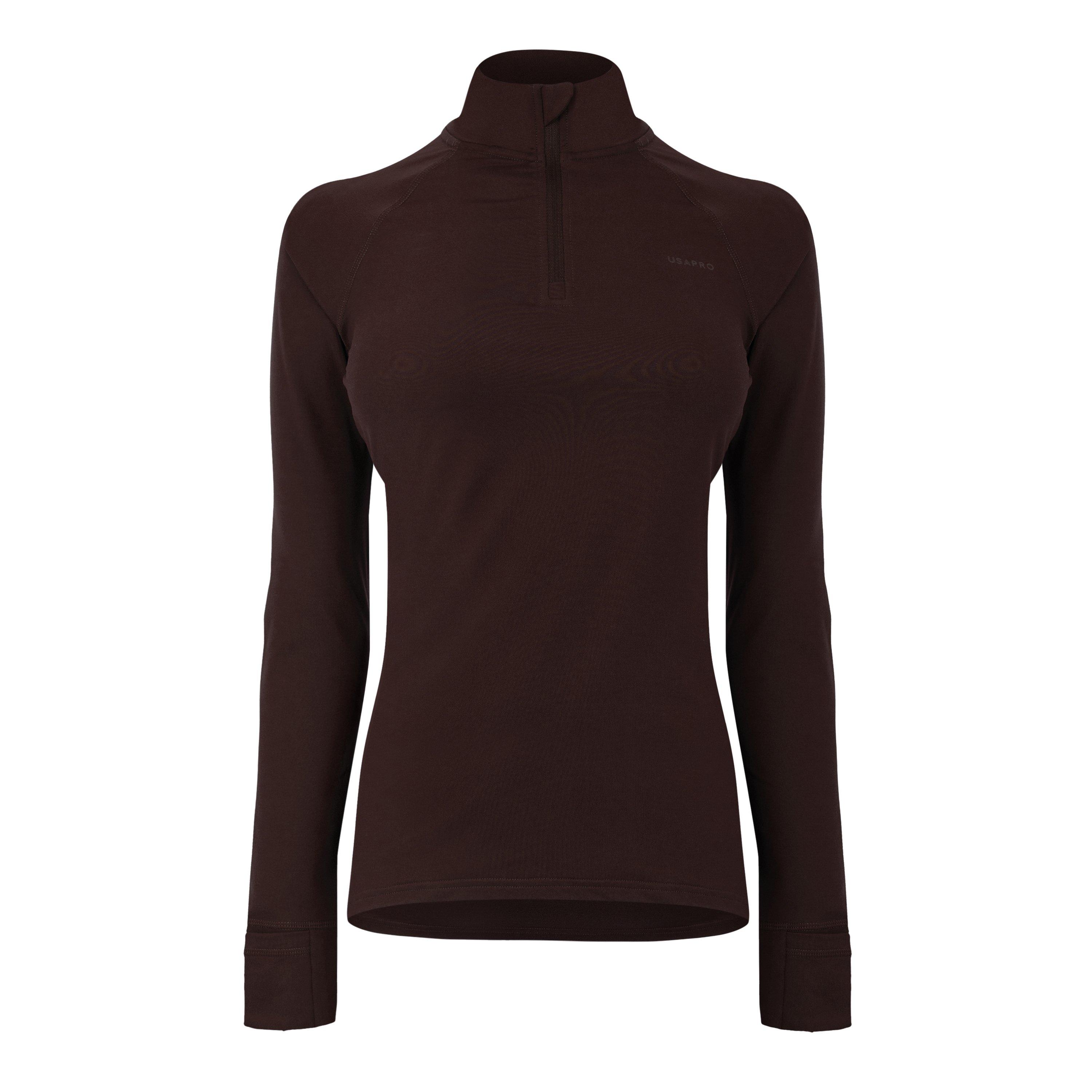 Long Sleeve Quarter Zip Top Womens