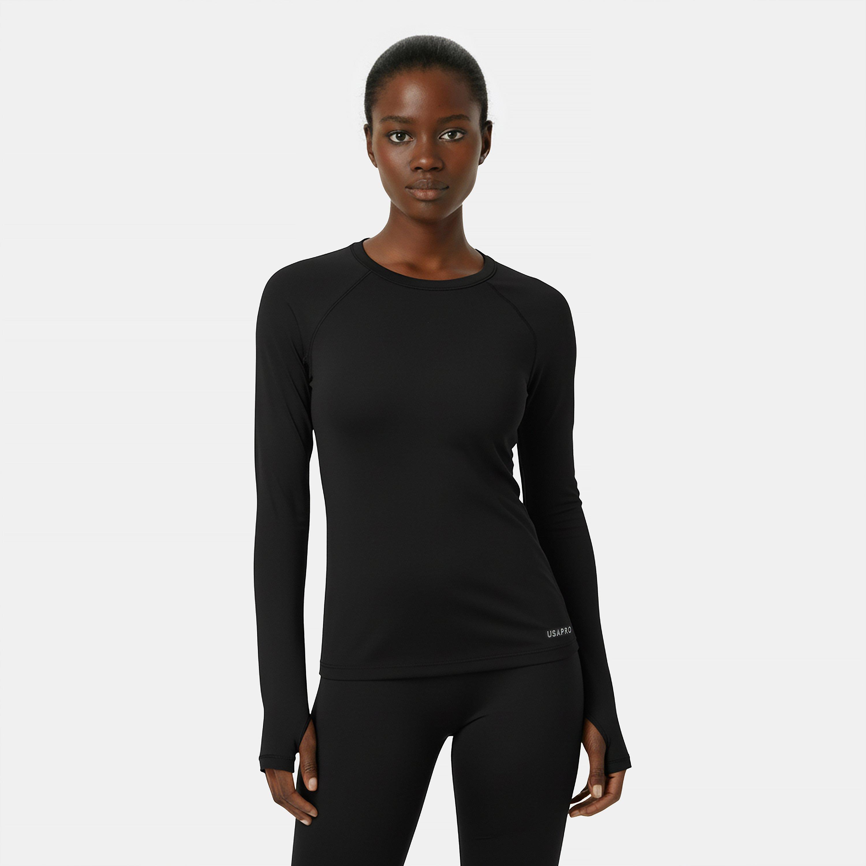 Black - USA Pro - Pro Long Sleeve Top Womens - 3