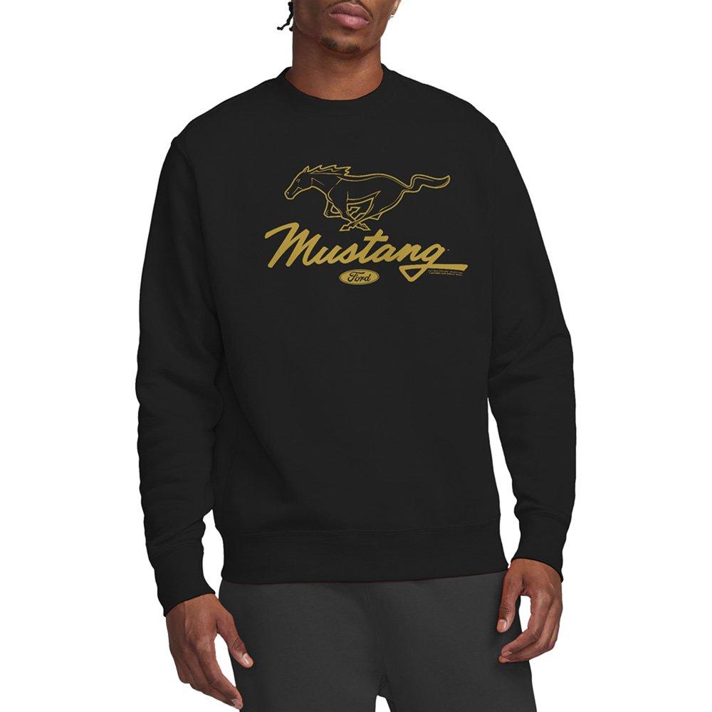 Black - Ford - Ford Mustang Pony Script Sweatshirt Black - 1