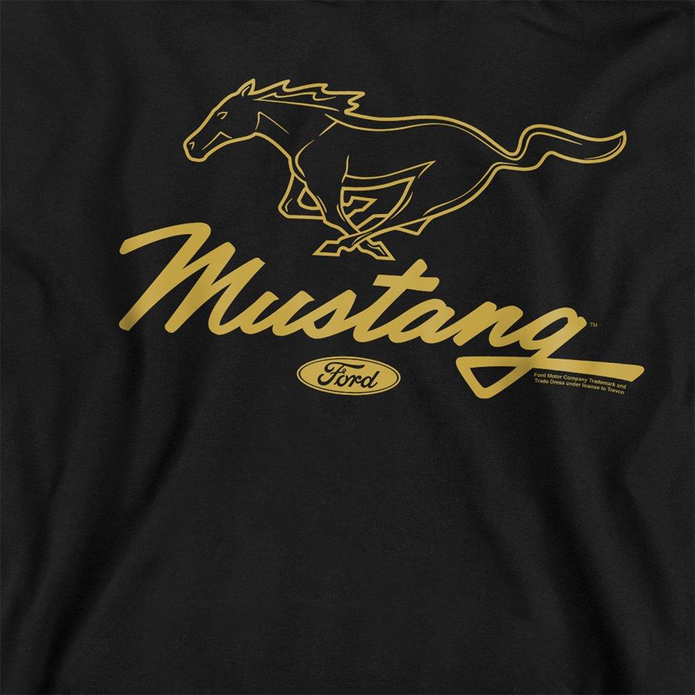 Black - Ford - Ford Mustang Pony Script Sweatshirt Black - 2