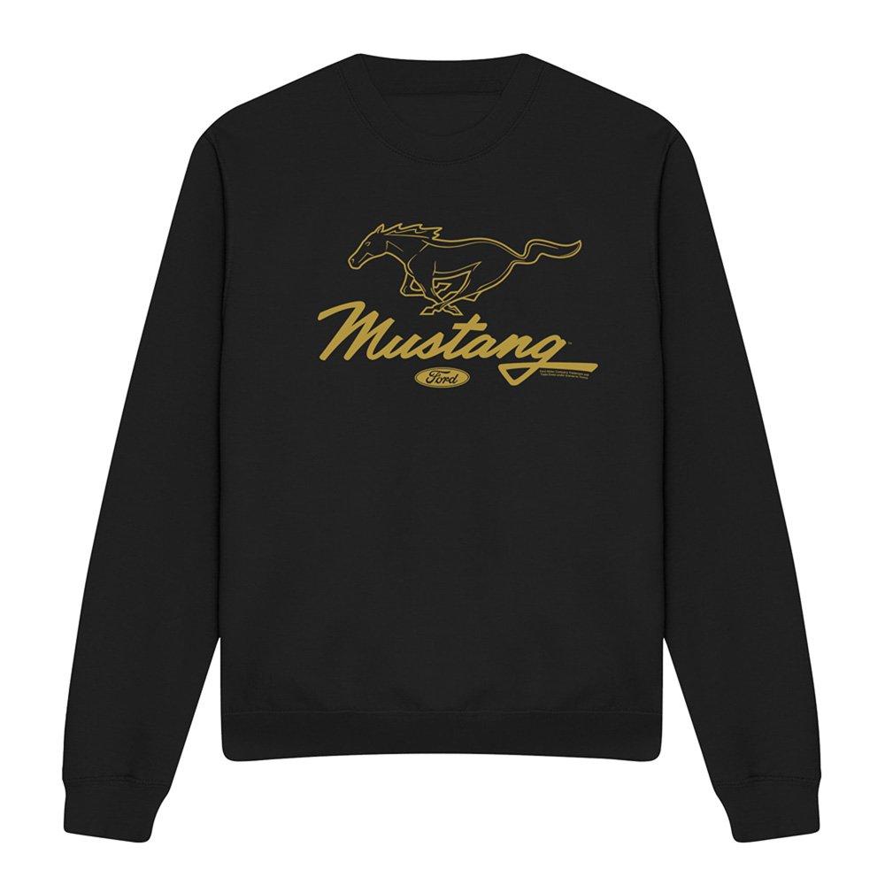 Black - Ford - Ford Mustang Pony Script Sweatshirt Black - 4