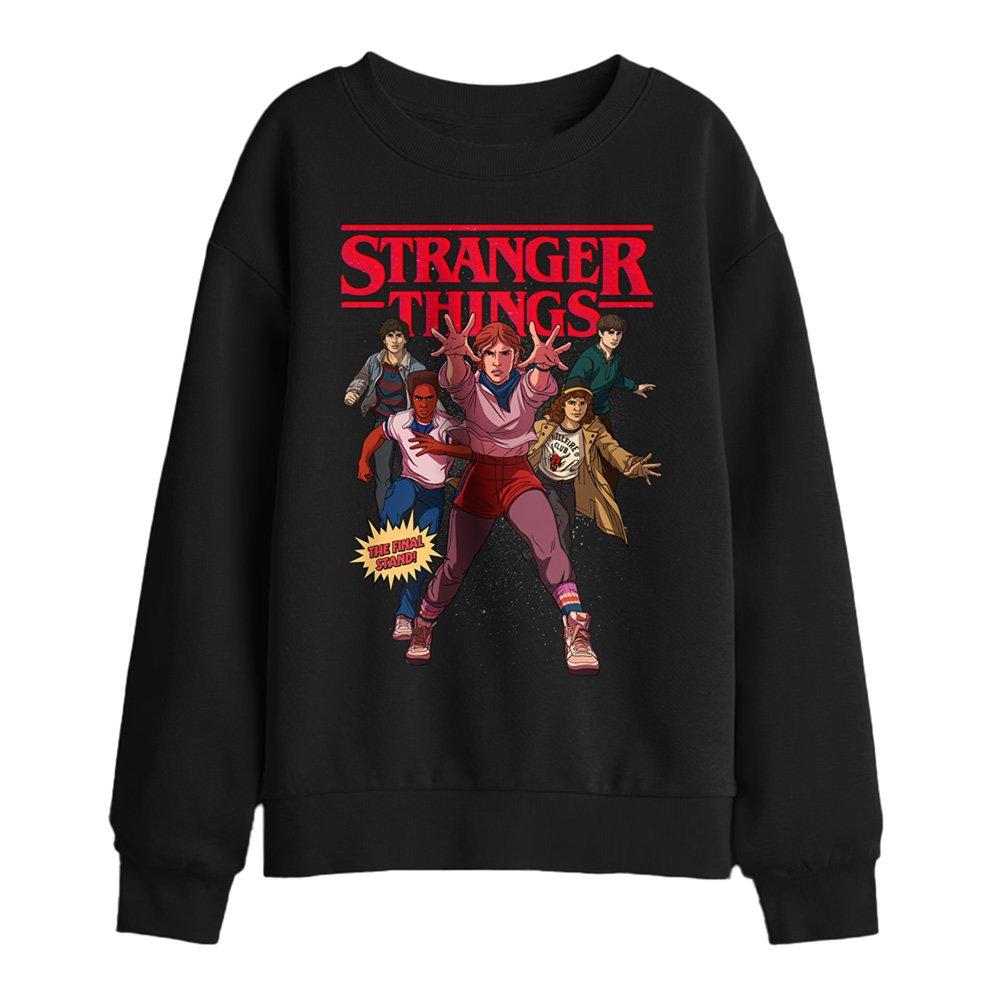 Black - Stranger Things - Stranger Things Final Stand Comic Kids Sweatshirt - 1