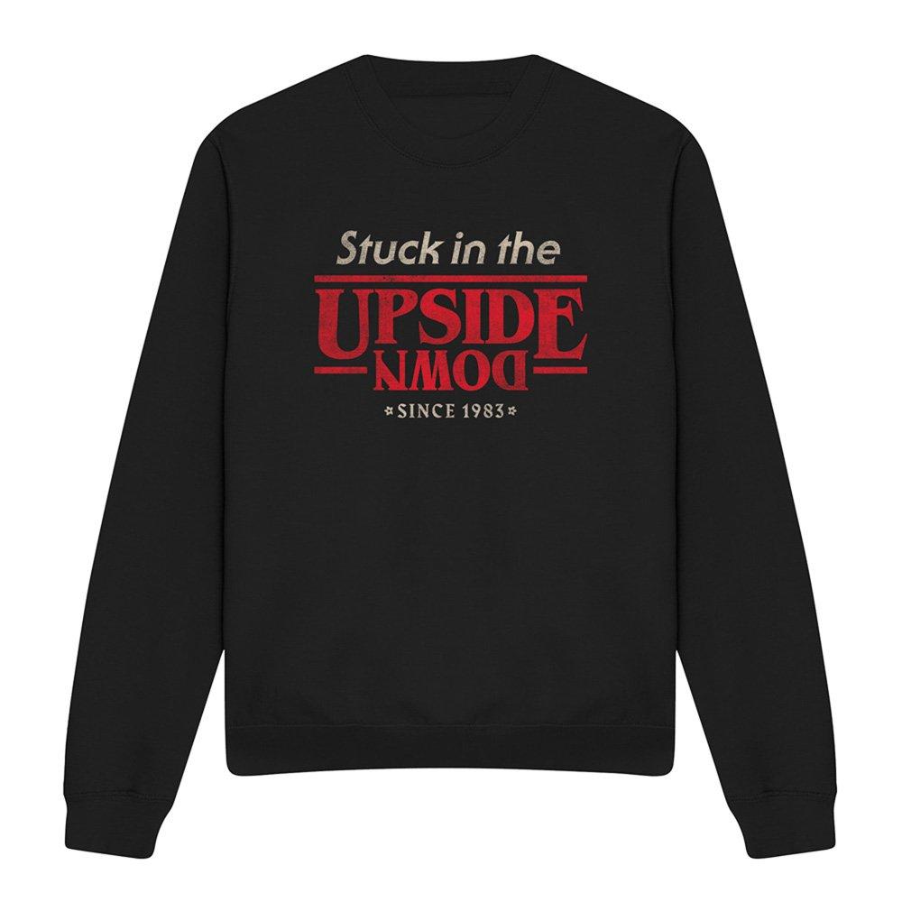 Black - Stranger Things - Stranger Things Upside Down Slogan Sweatshirt Bla - 4