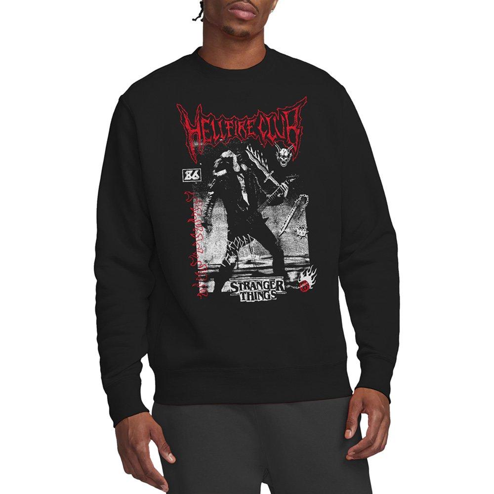 Black - Stranger Things - Stranger Things Eddie Hellfire Sweatshirt Black - 1
