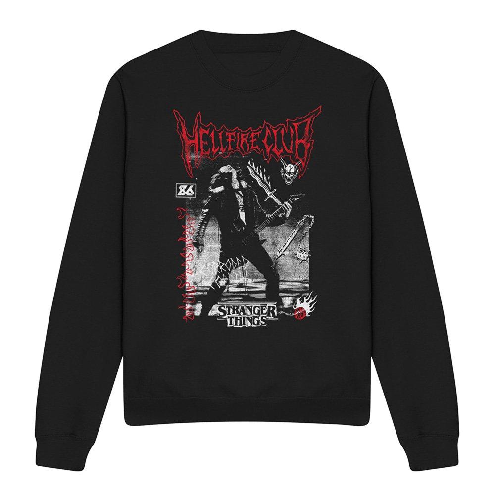 Black - Stranger Things - Stranger Things Eddie Hellfire Sweatshirt Black - 4