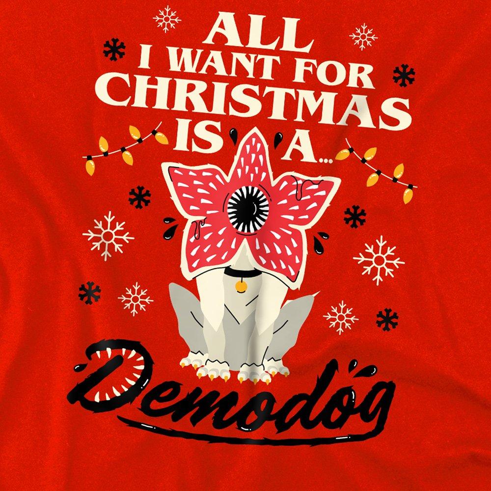 Red - Stranger Things - Stranger Things Demodog Christmas Youth Kids Pull- - 2