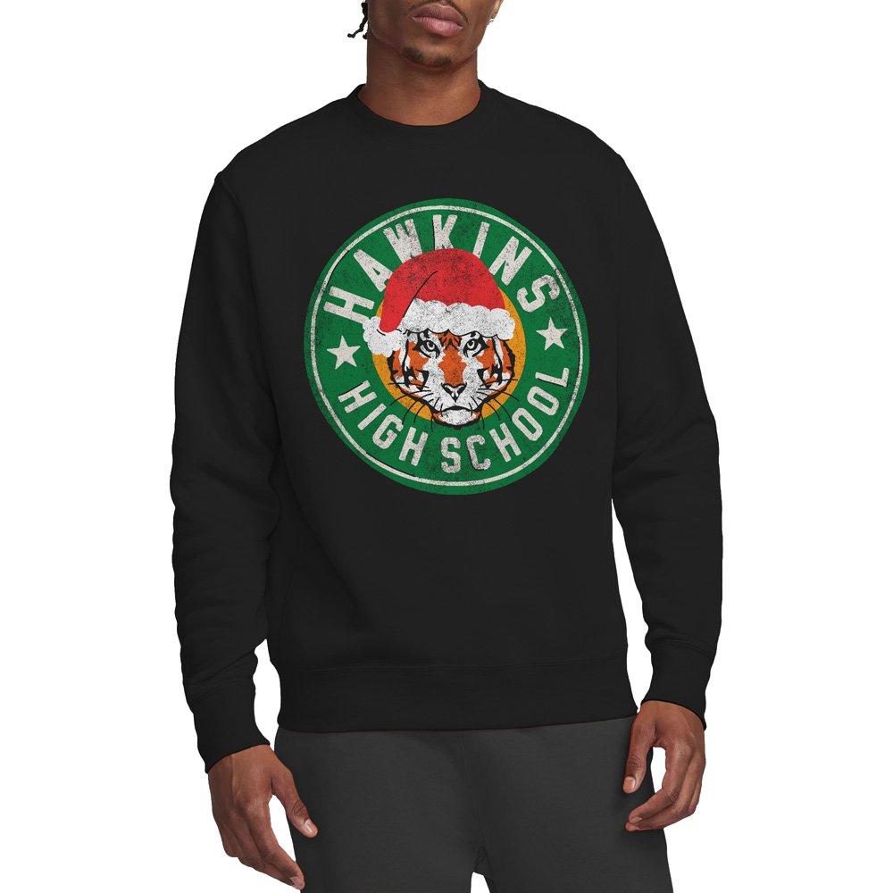 Black - Stranger Things - Stranger Things Hawkins High School Christmas Logo - 1