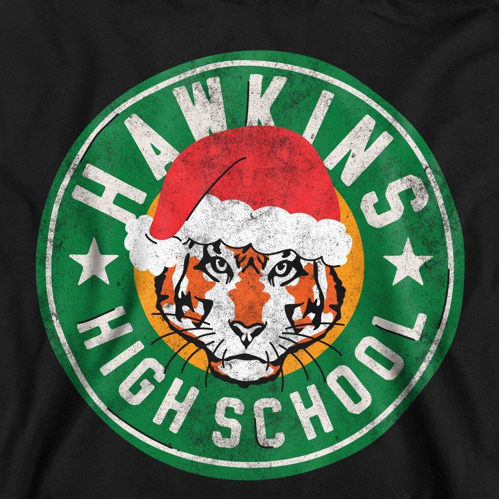 Black - Stranger Things - Stranger Things Hawkins High School Christmas Logo - 2