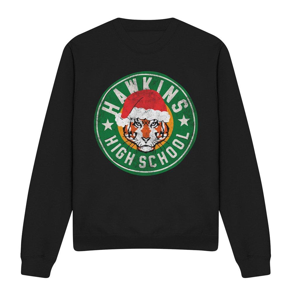 Black - Stranger Things - Stranger Things Hawkins High School Christmas Logo - 4