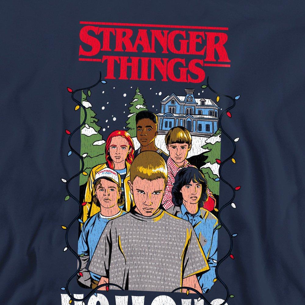 Navy - Stranger Things - Stranger Things Group Ho Ho Ho Christmas Sweatshir - 2