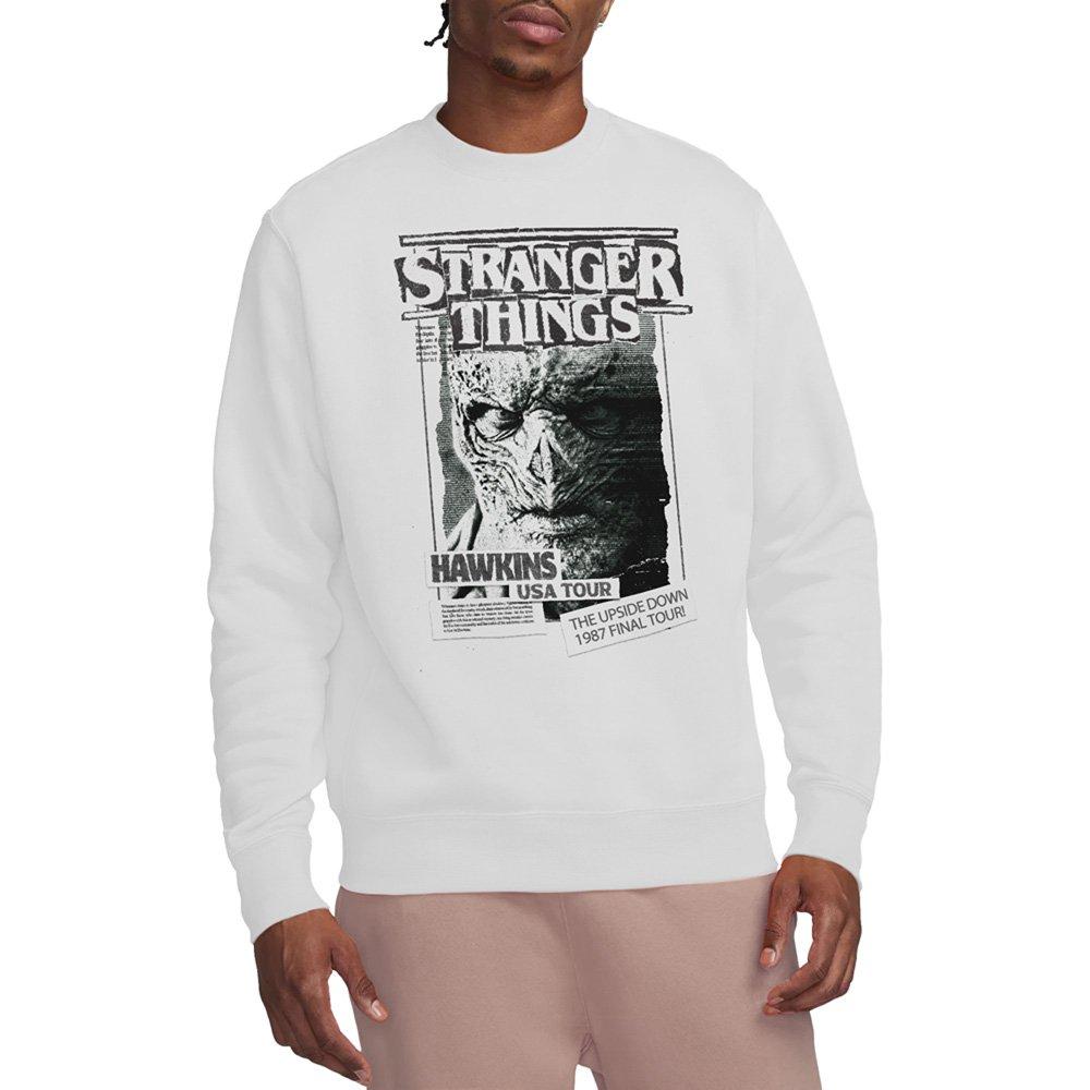 White - Stranger Things - Stranger Things Newspaper Vecna Sweatshirt White - 1