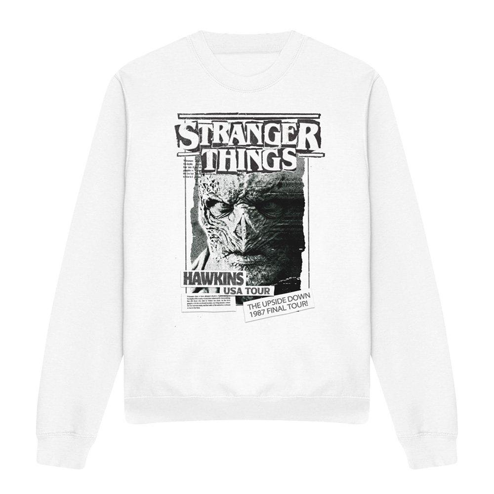 White - Stranger Things - Stranger Things Newspaper Vecna Sweatshirt White - 4