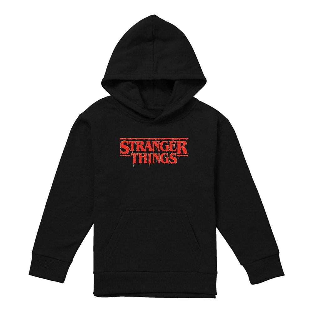 Black - Stranger Things - Stranger Things Red Drip Logo Youth Kids Boy Girls - 1