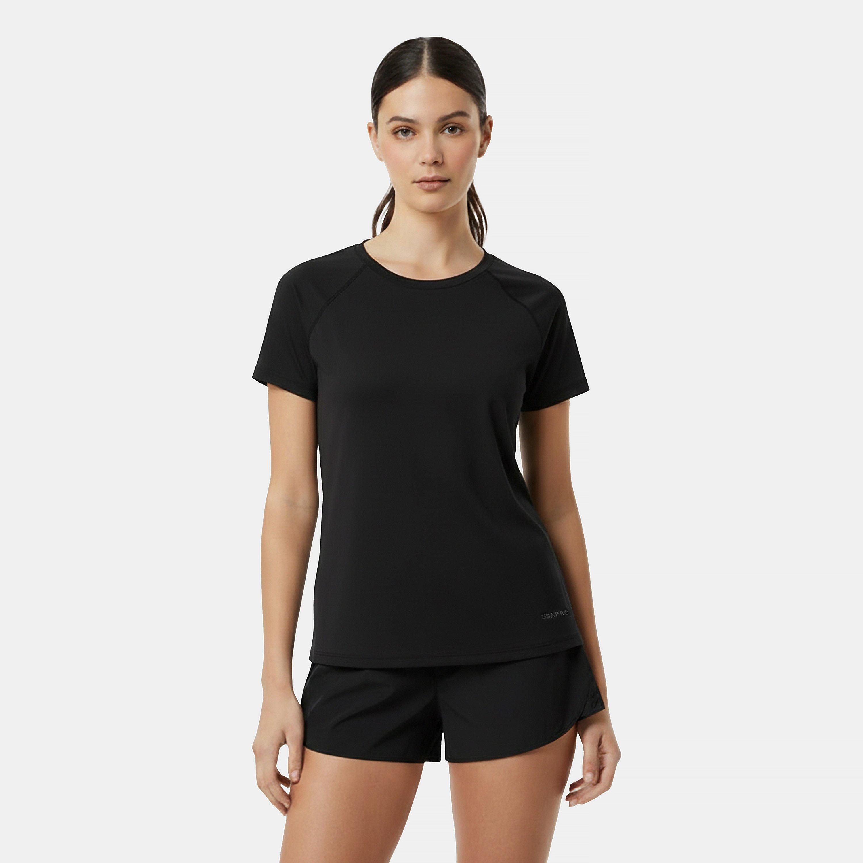 Zwart - USA Pro - Fitted Training T-Shirt - 3