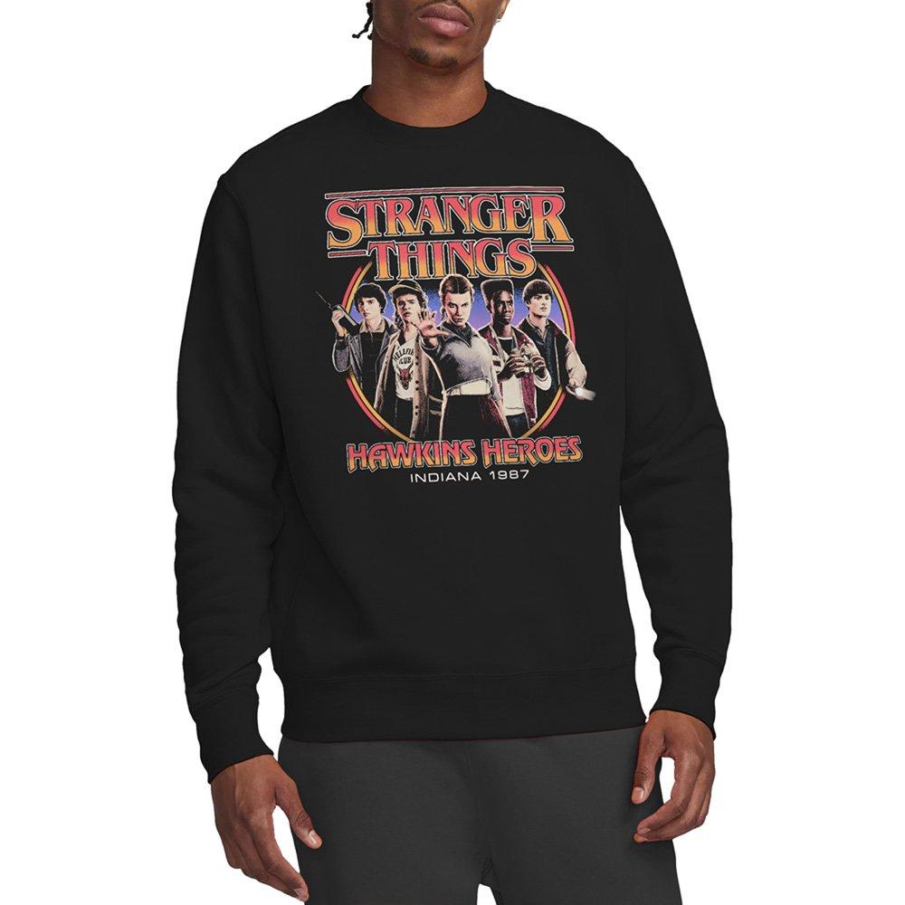 Black - Stranger Things - Stranger Things Hawkins Heroes Group 1987 Sweatshi - 1
