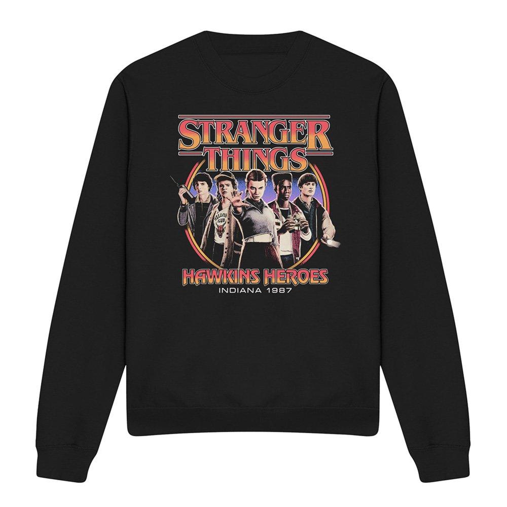 Black - Stranger Things - Stranger Things Hawkins Heroes Group 1987 Sweatshi - 4