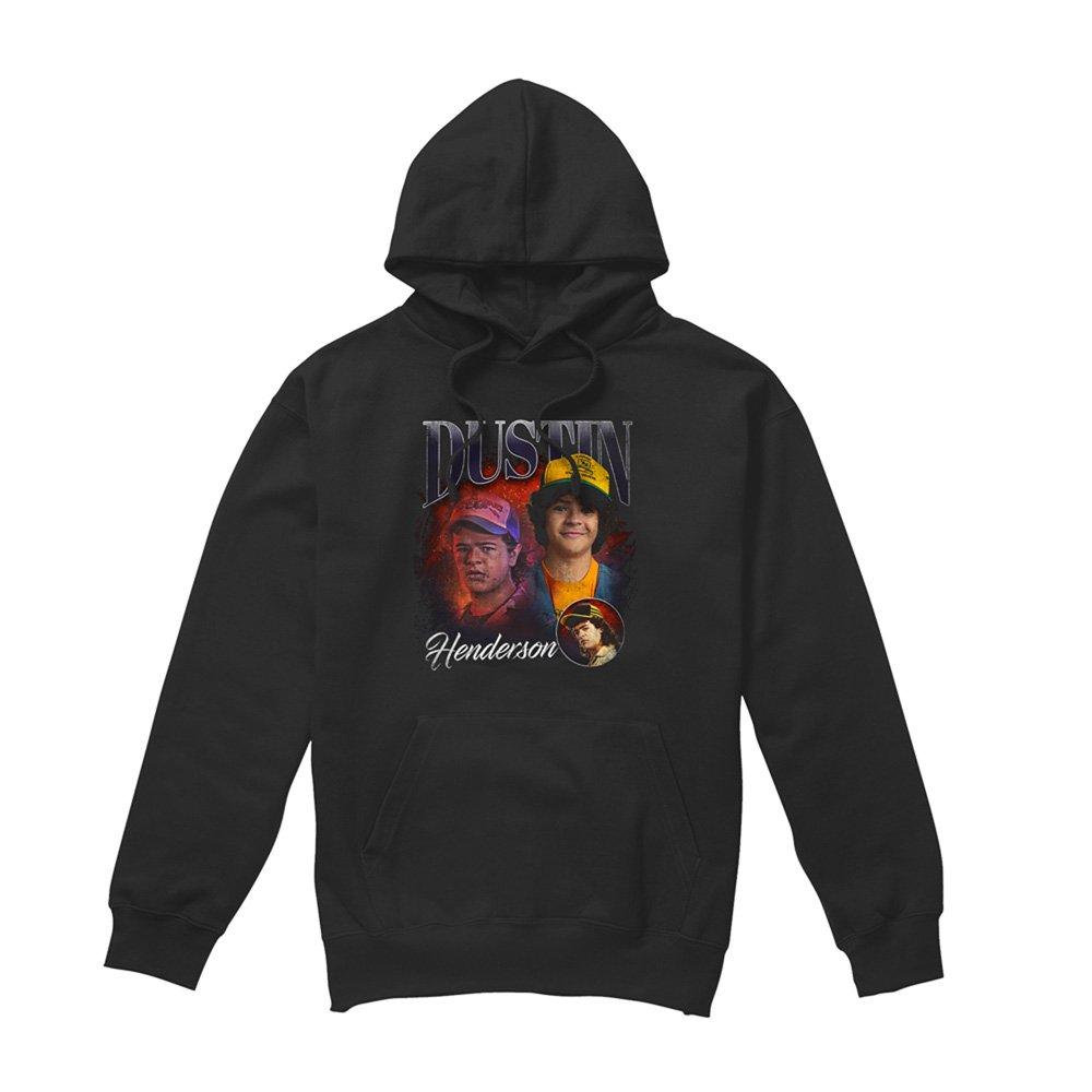 Black - Stranger Things - Stranger Things Dustin Homage Hoodie Black - 4