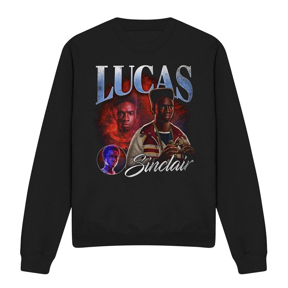 Black - Stranger Things - Stranger Things Lucas Homage Sweatshirt Black - 4
